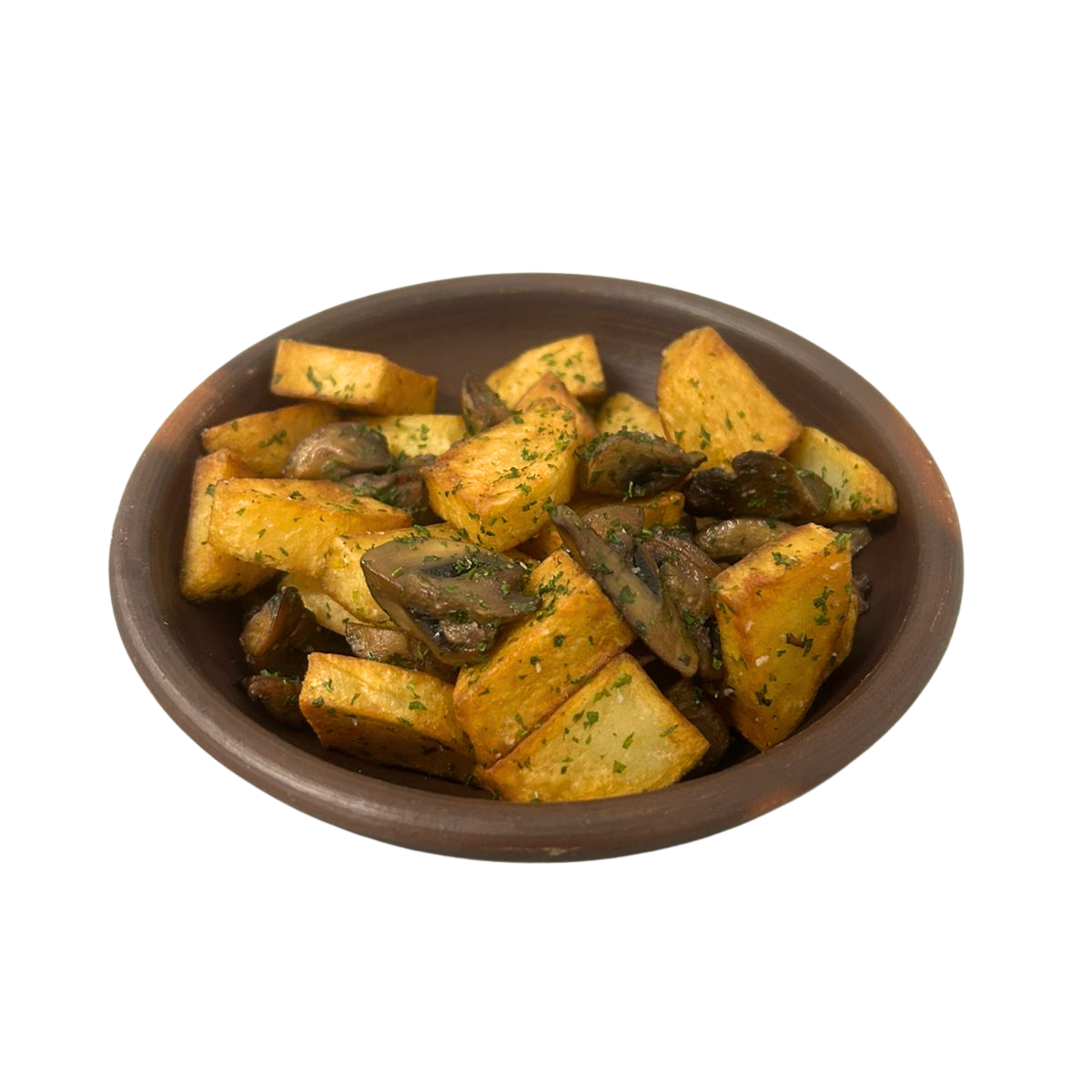 Papas confitadas con Champiñon